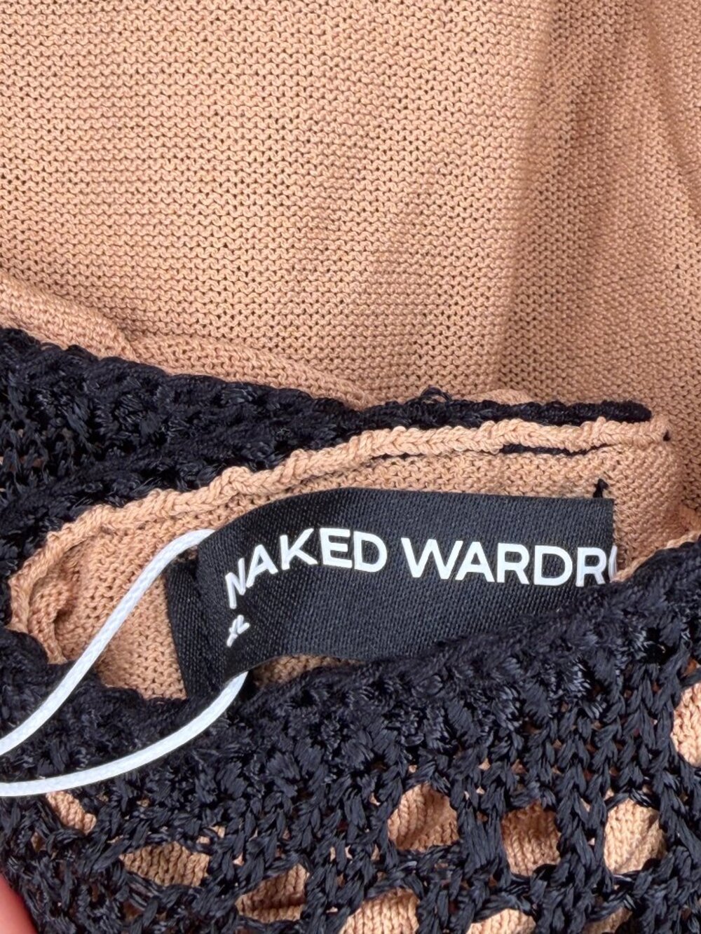 Naked Wardrobe - Crochet Fringe Halter Mini Dress - Picture 6 of 6